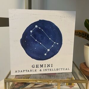 Rustic wood, Gemini sign